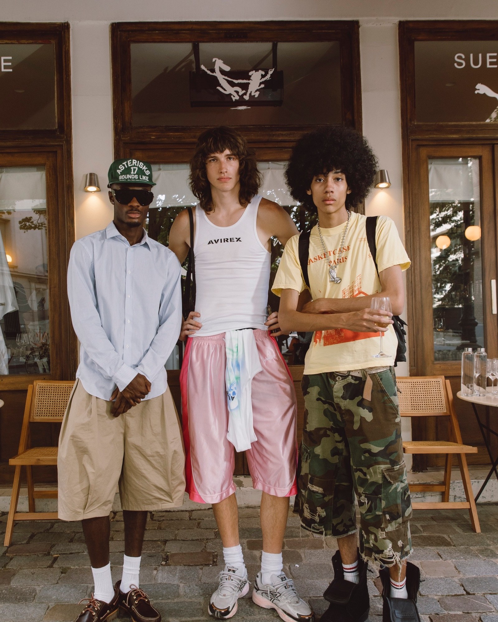 Guests outside the SUEDE house.