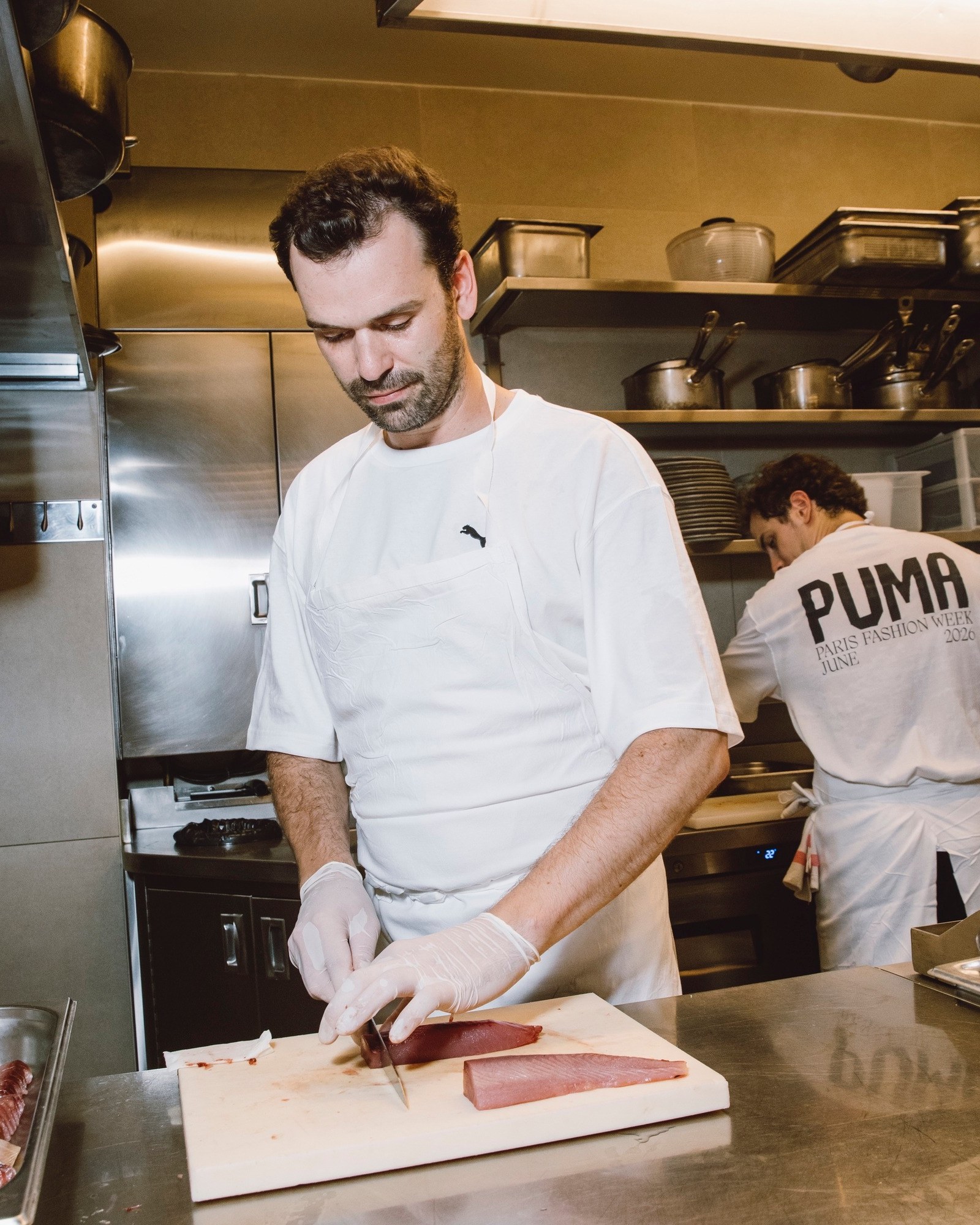 In the kitchen, PUMA PFW kit.