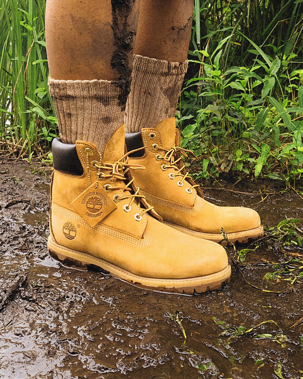 Wheat 6-inch boot on the trail.